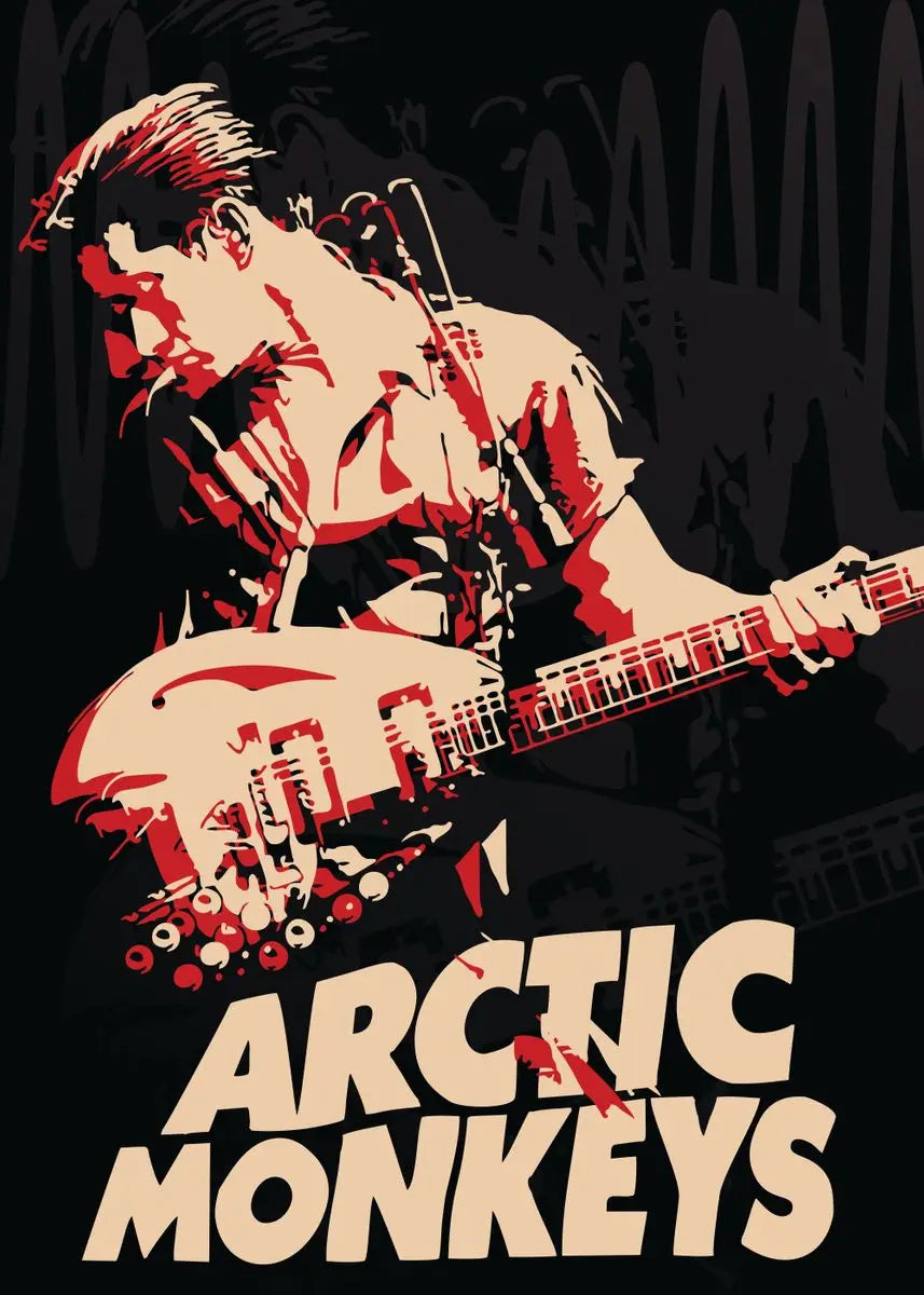 Rock and roll Arctic Monkeys poster artwork for collectors