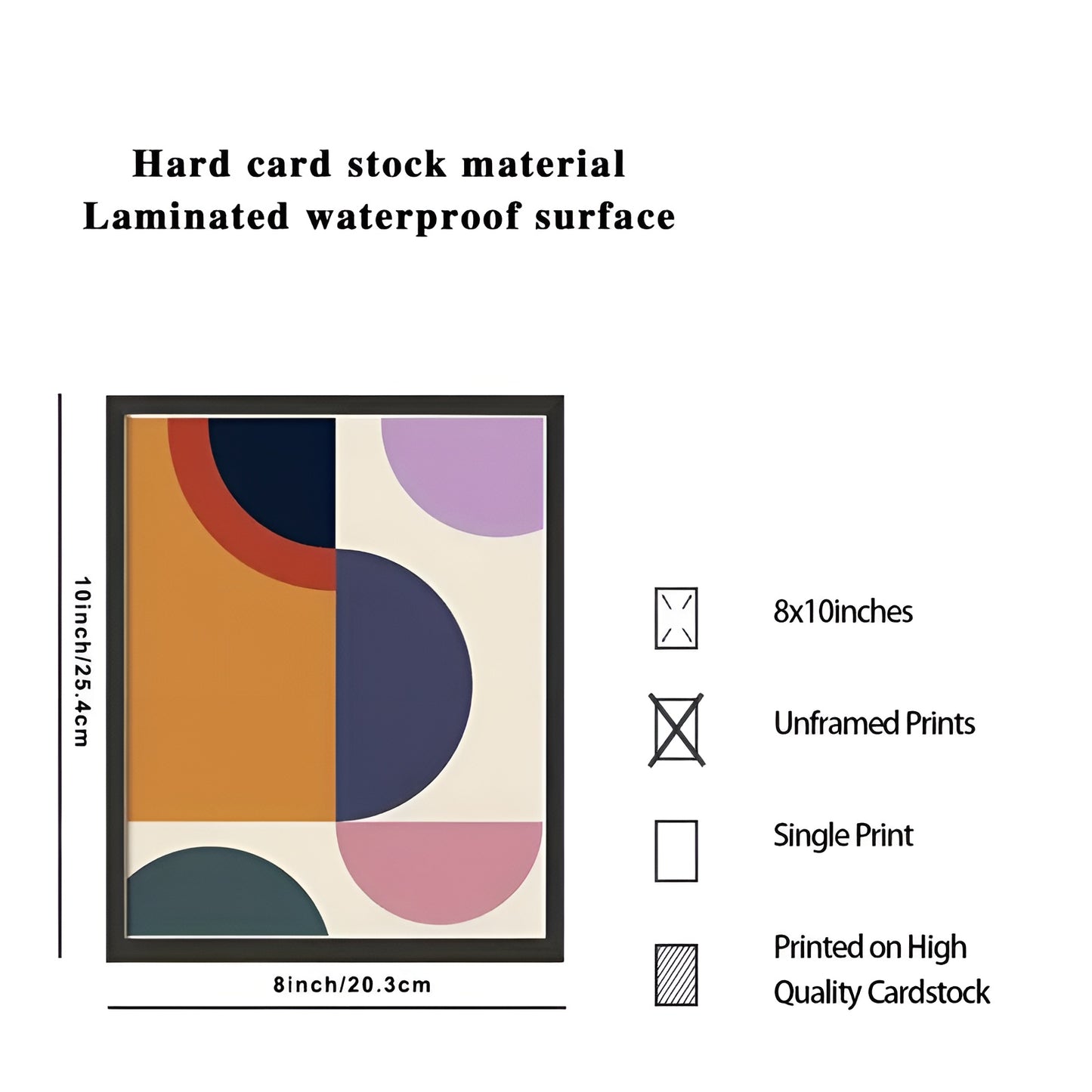 Bold abstract designs in 12-piece wall art set for home and dorm decoration