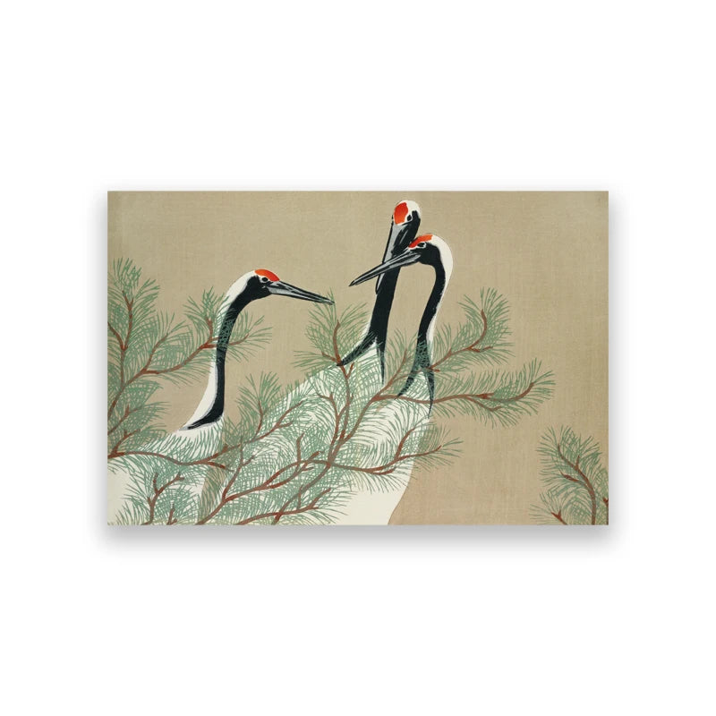 Red and blue bird artwork canvas for modern room aesthetics