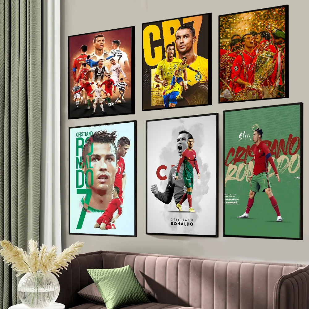 CR7 poster print on whitepaper for modern sports-themed decor