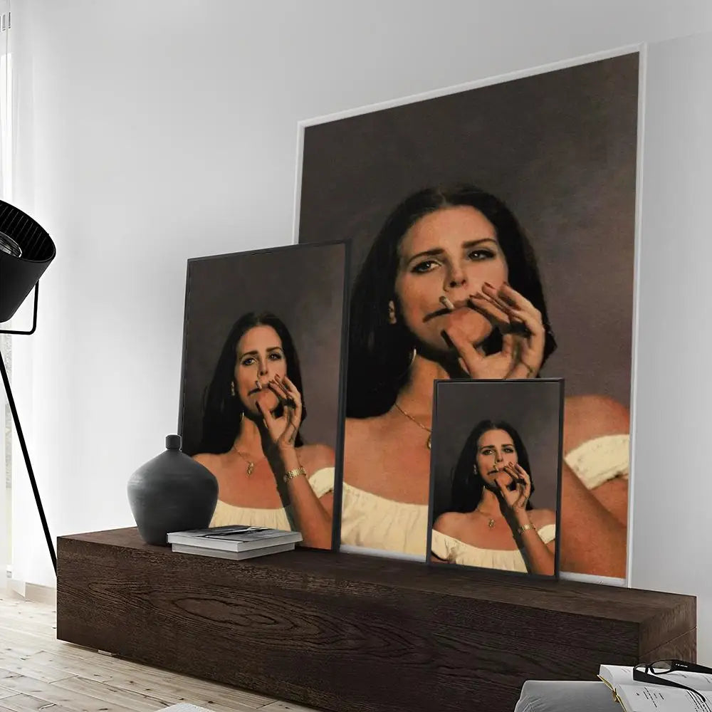 Cute and vibrant Lana Del Rey Lust for Life poster with anime style