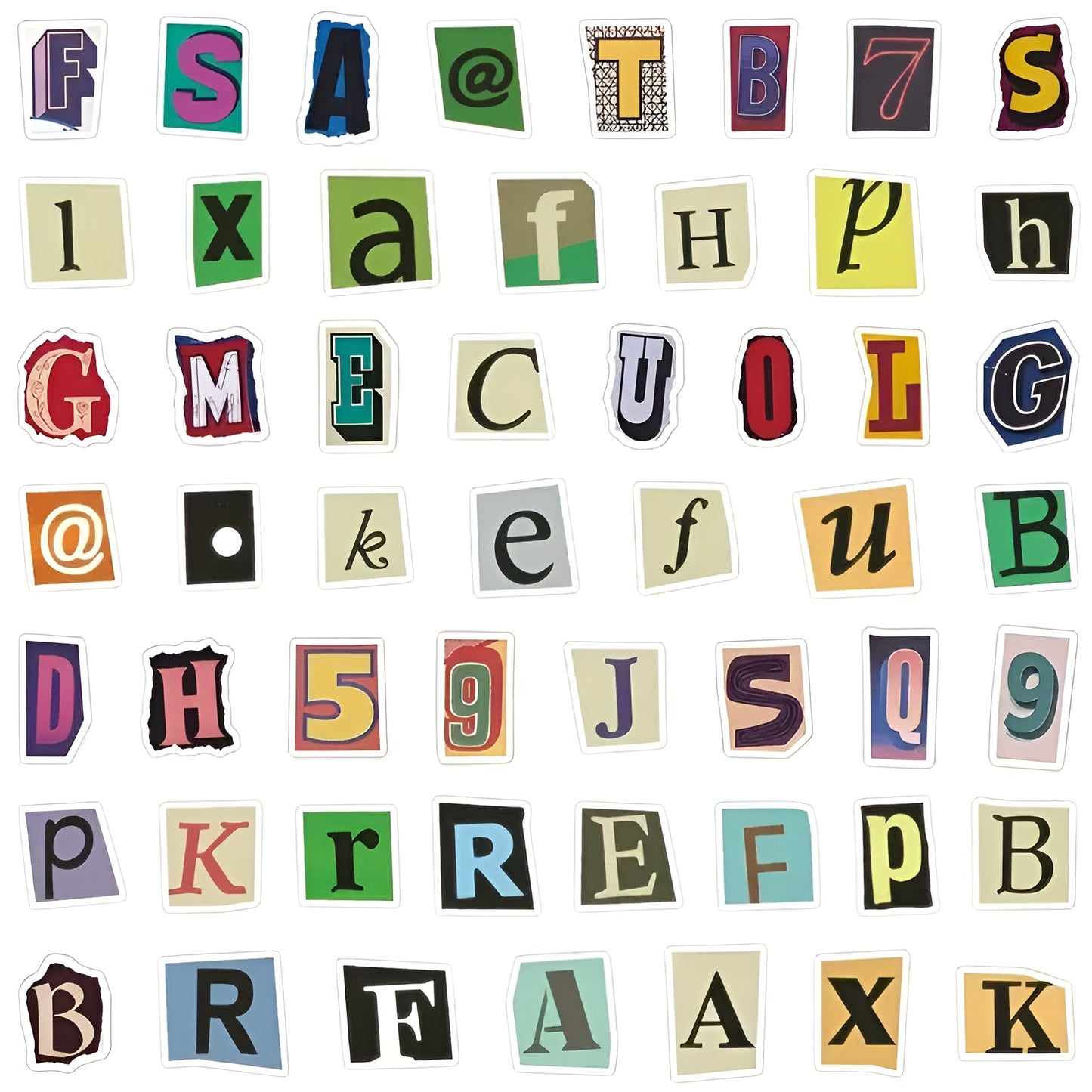 decorative vinyl alphabet decals for themed art and gifts