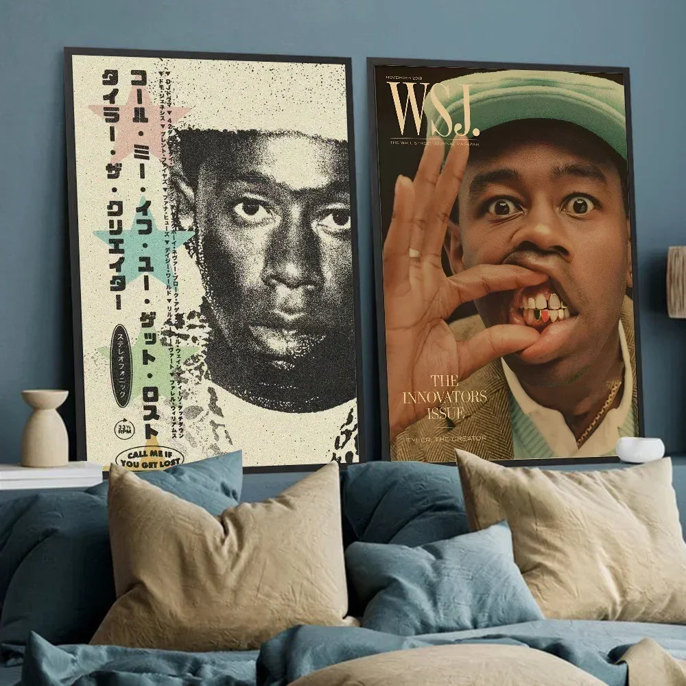 DIY sticky poster of T-TylerS The Creator for bedroom or bar wall art