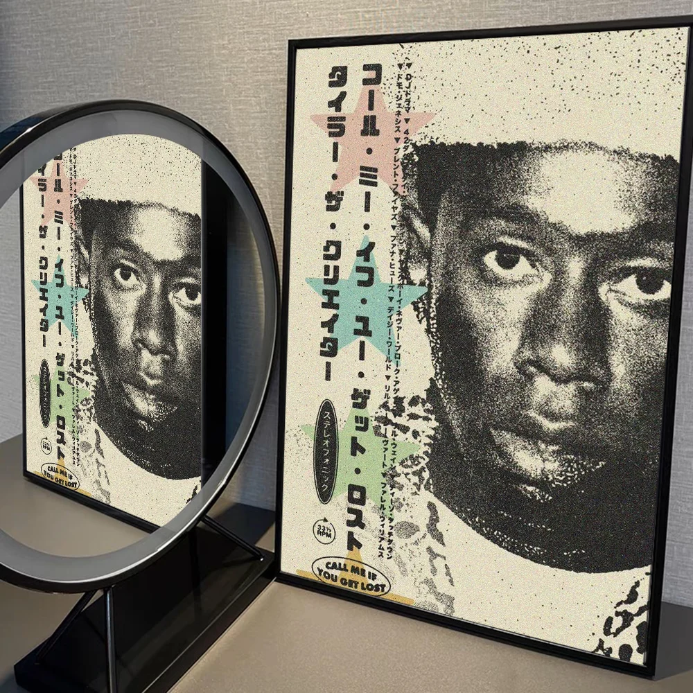 Rapper-themed wall art for home decoration with DIY sticky application