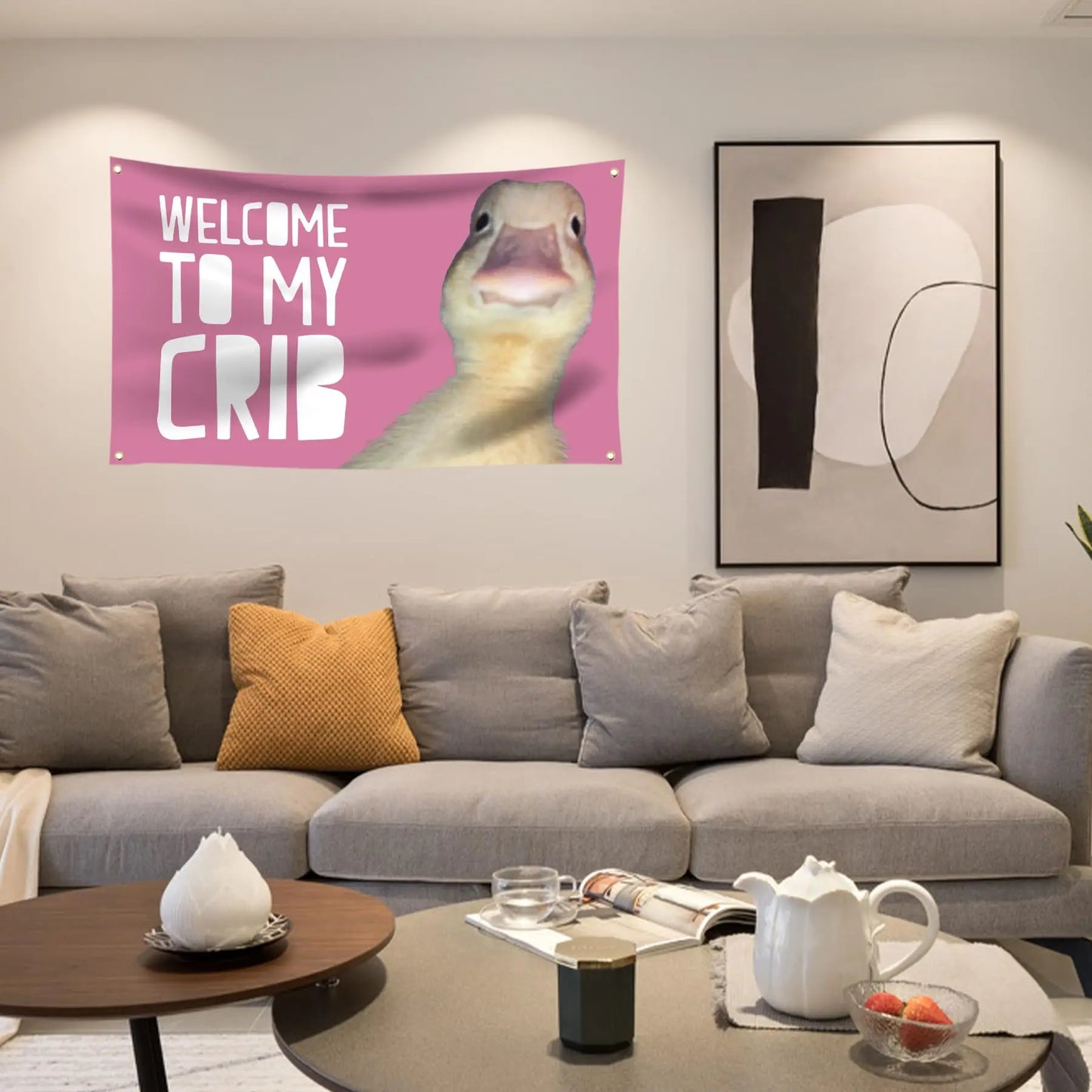 Funny 3x5 ft bedroom flag for college students