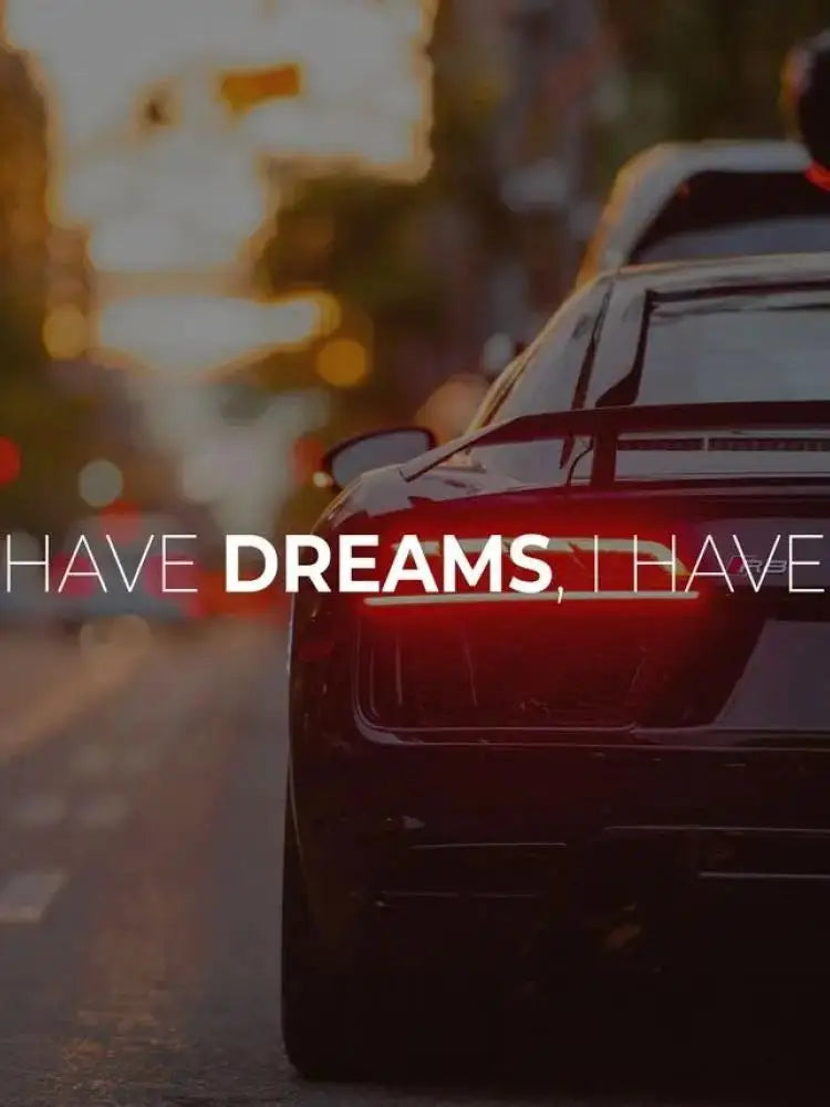 Dream big canvas wall art featuring exotic car design