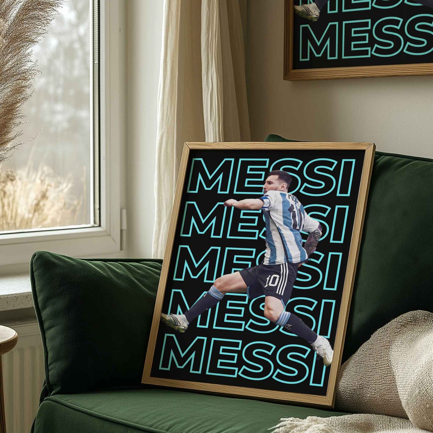 Messi wall art trendy soccer poster Argentina decor