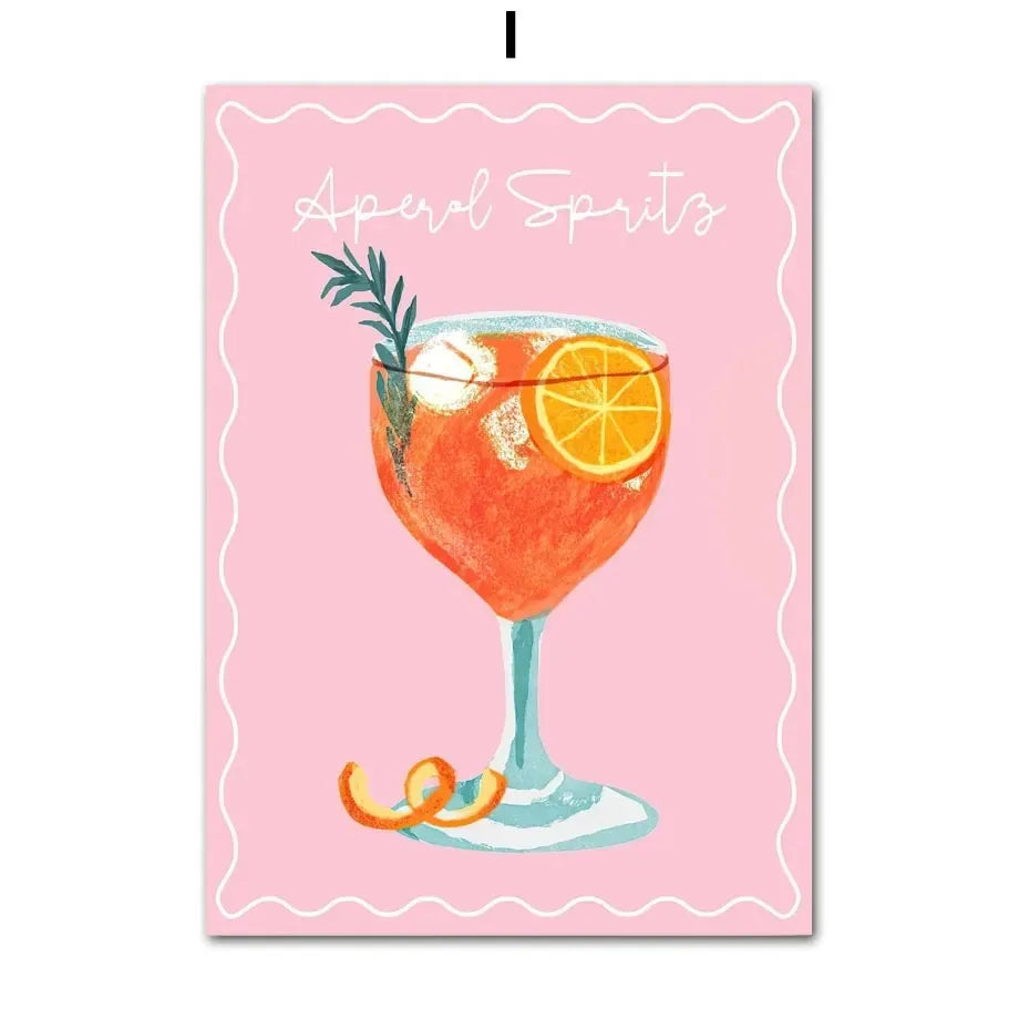 Fun and vibrant fruit vase wall art poster for bedroom and living room spaces.