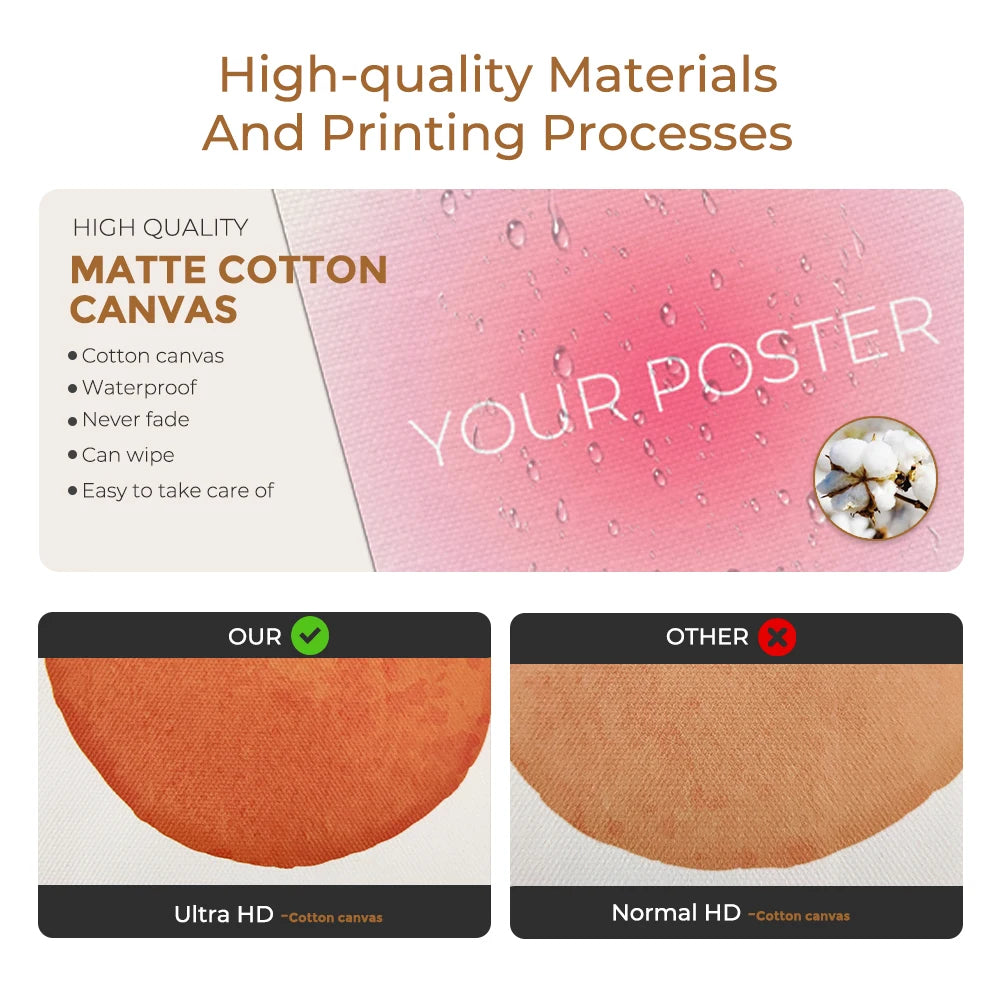 Coffee-themed pink poster with modern maximalist design