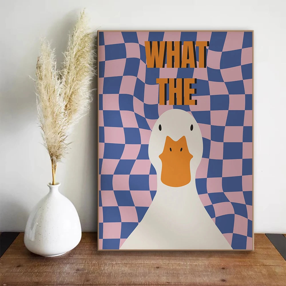funny quirky animal print for bathroom wall decor