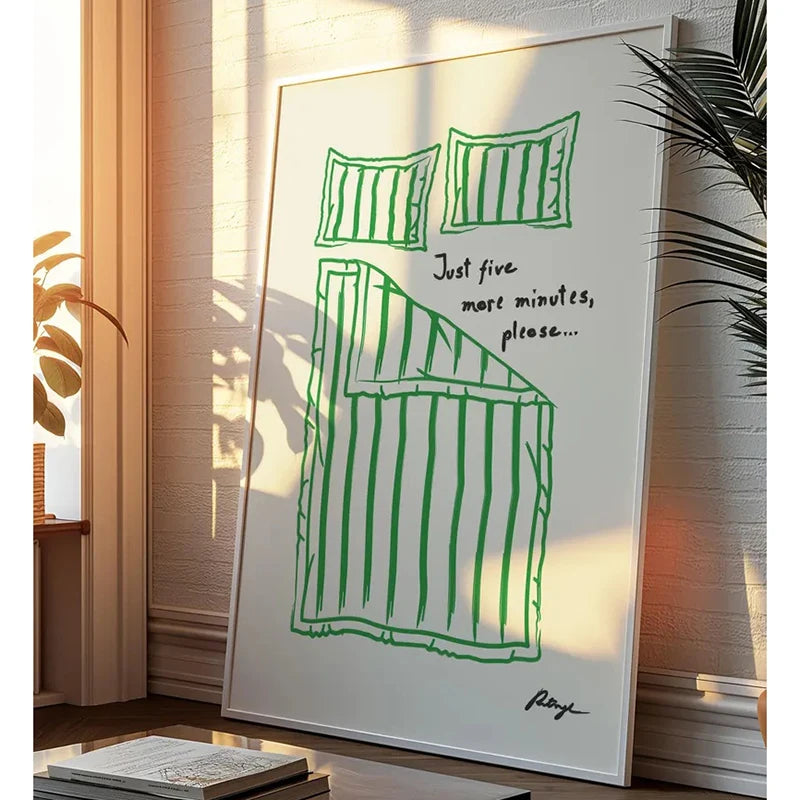 Funny wall art print for bedroom and living space decoration
