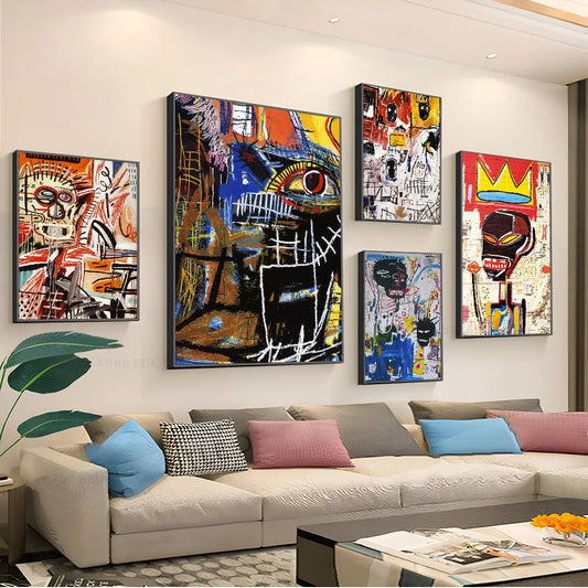 Graffiti classic anime poster self-adhesive wall art for coffee shop decor