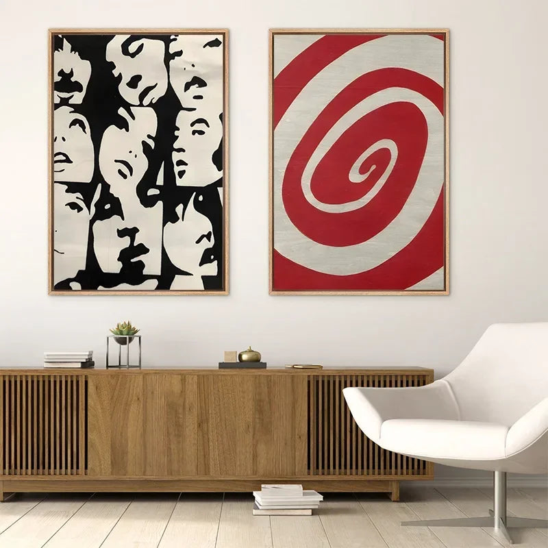 y2k inspired downtown girl artwork for modern bedroom decor