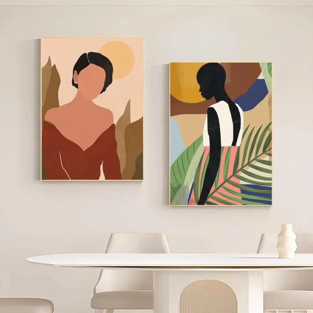 Cultural African woman art print for modern spaces