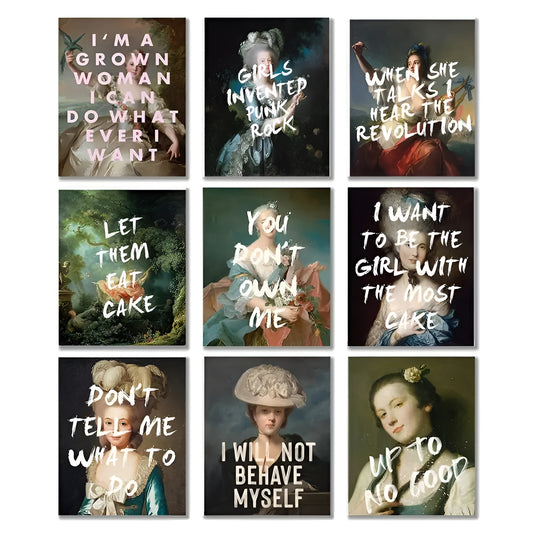 Inspirational quotes wall art for bedrooms, classrooms, and living rooms in retro Nordic design
