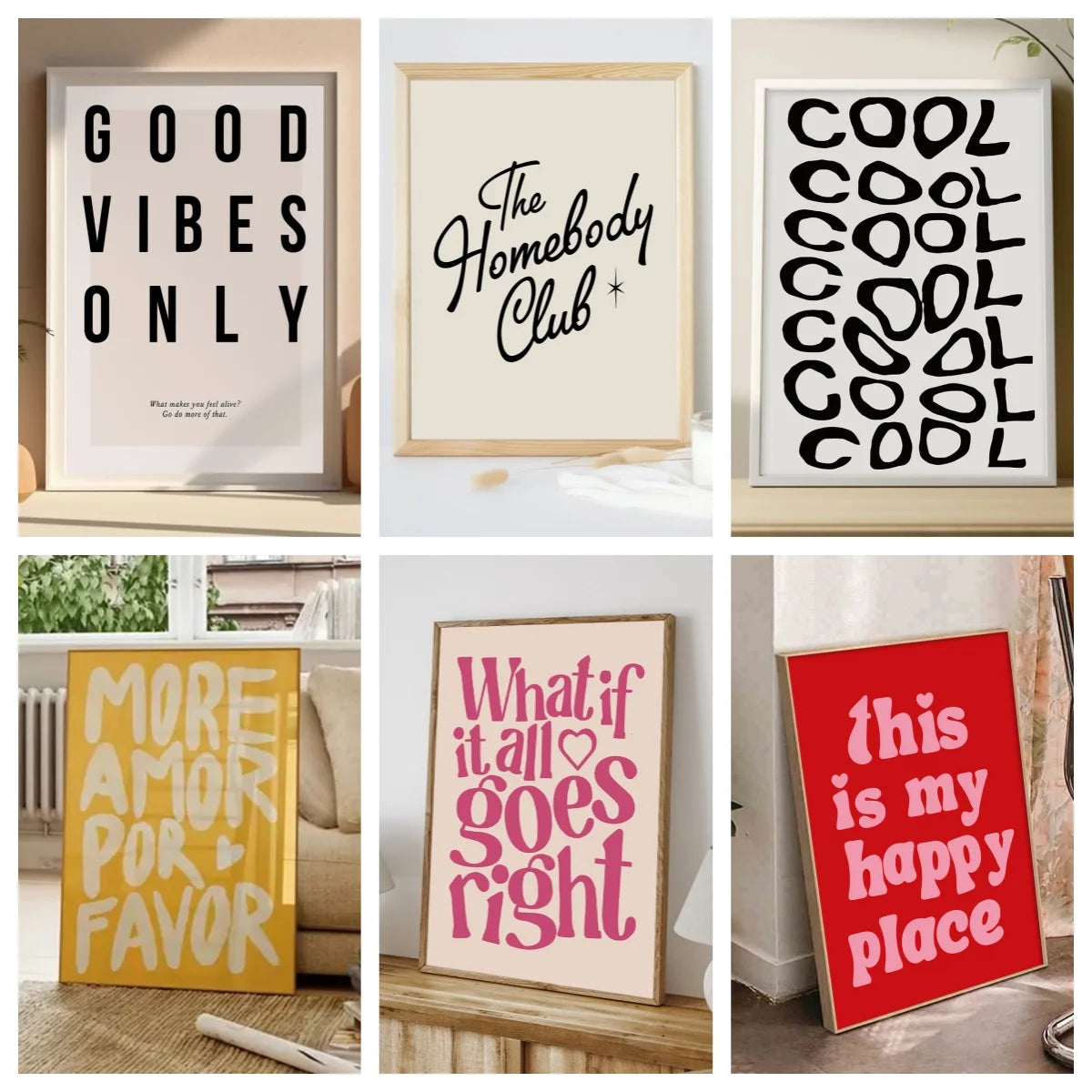 Inspirational quotes poster with modern typography for office and study room decor