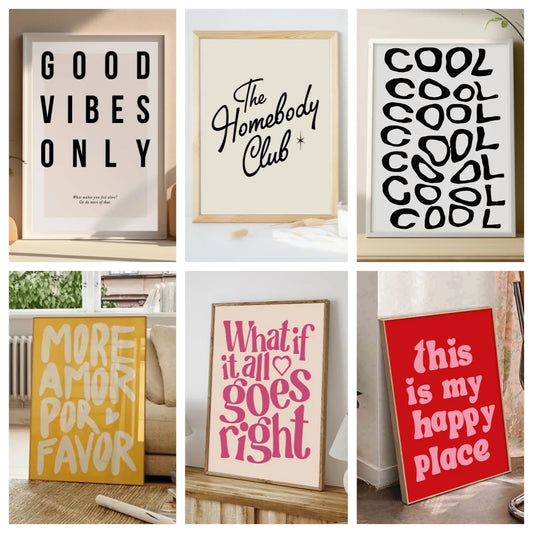 Inspirational quotes poster with modern typography for office and study room decor