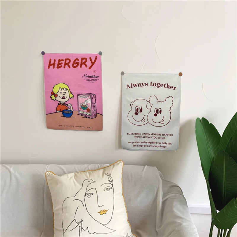 Colorful Korean style wall hanging tapestry for photo shoots