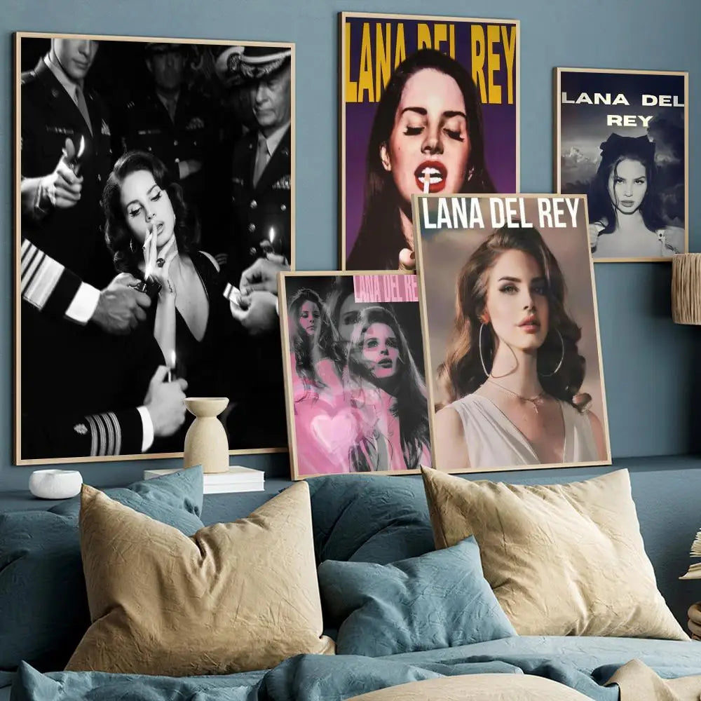 Lana Del Rey Lust for Life anime poster HD quality wall art