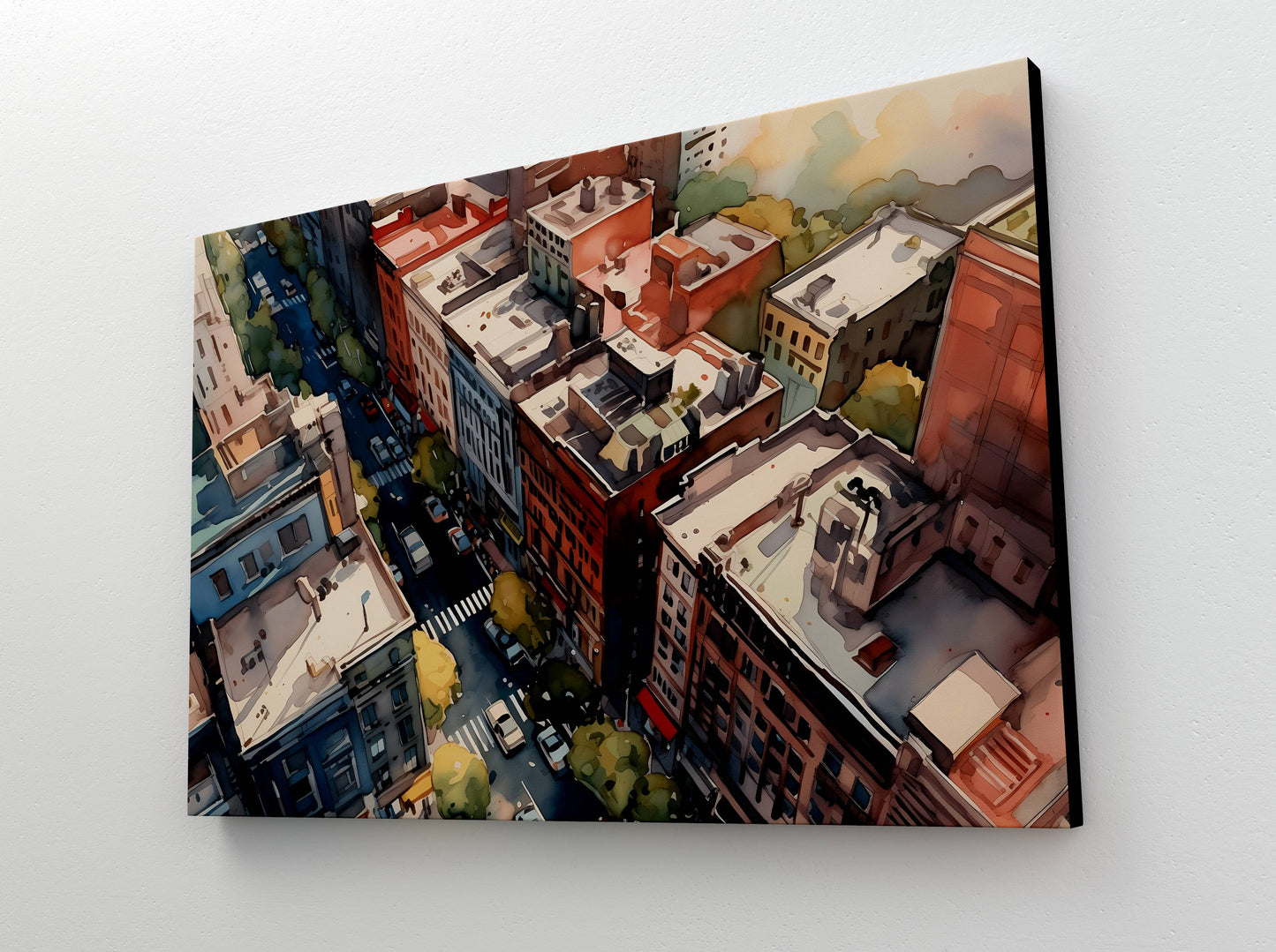 watercolor painting or watercolor prints - side angle