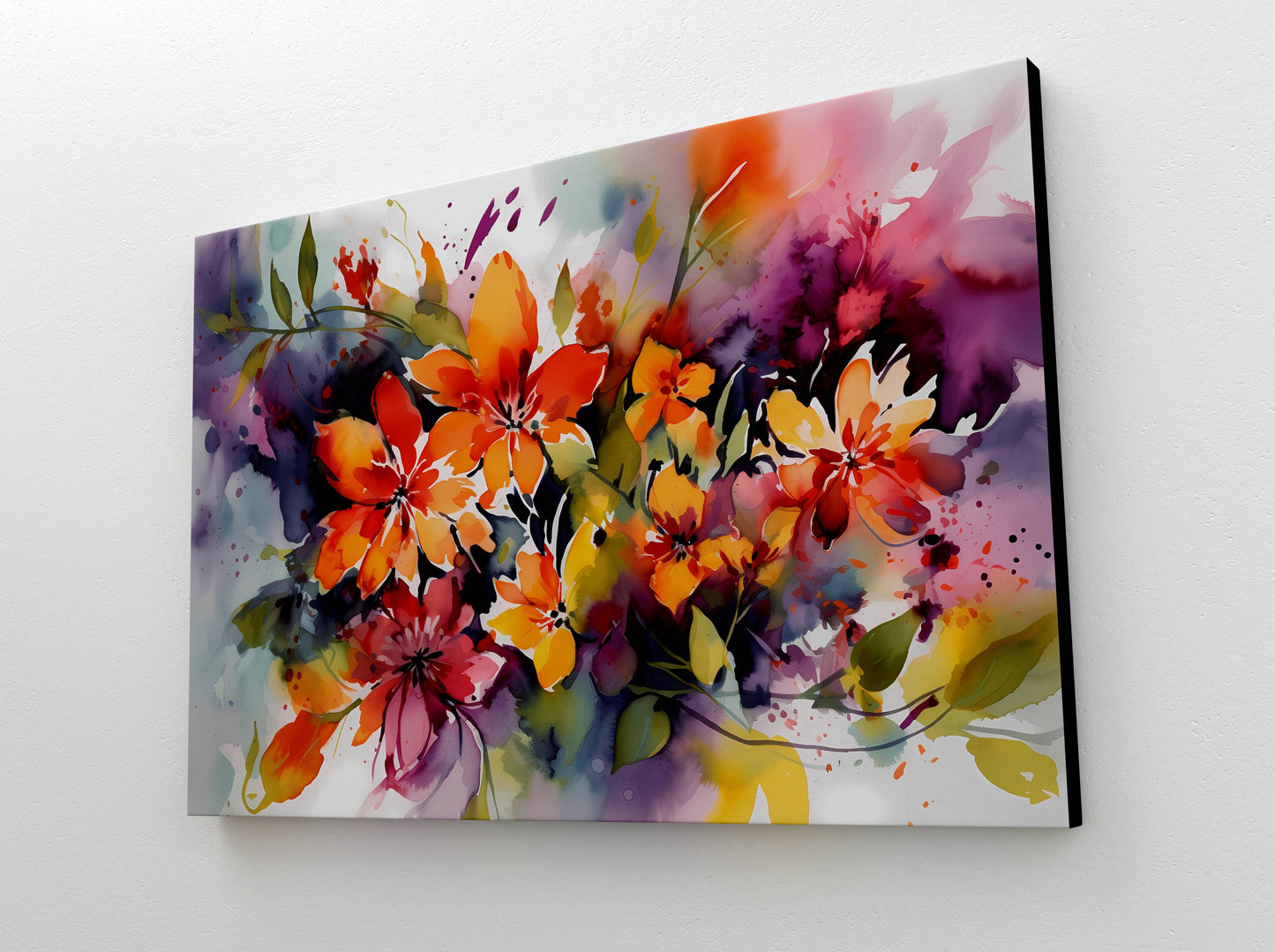 Watercolor painting or Watercolor print - Side angle