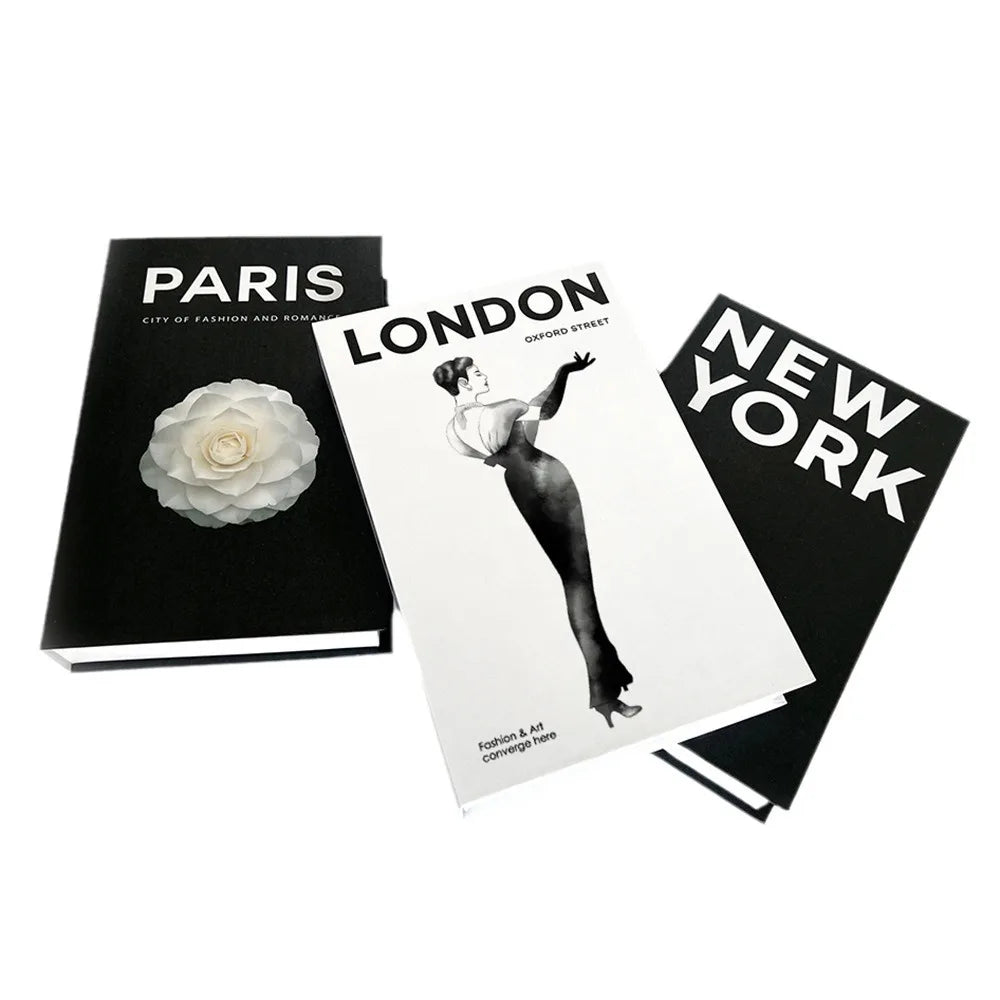 Designer-inspired simulation books for coffee table and shelf decor