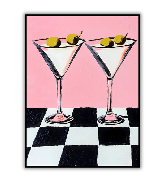 Martinis poster for stylish and chic bar decor.