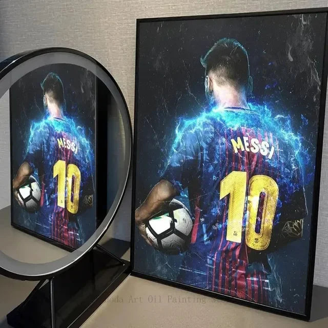 Waterproof Lionel Messi poster for sports-themed wall art decor