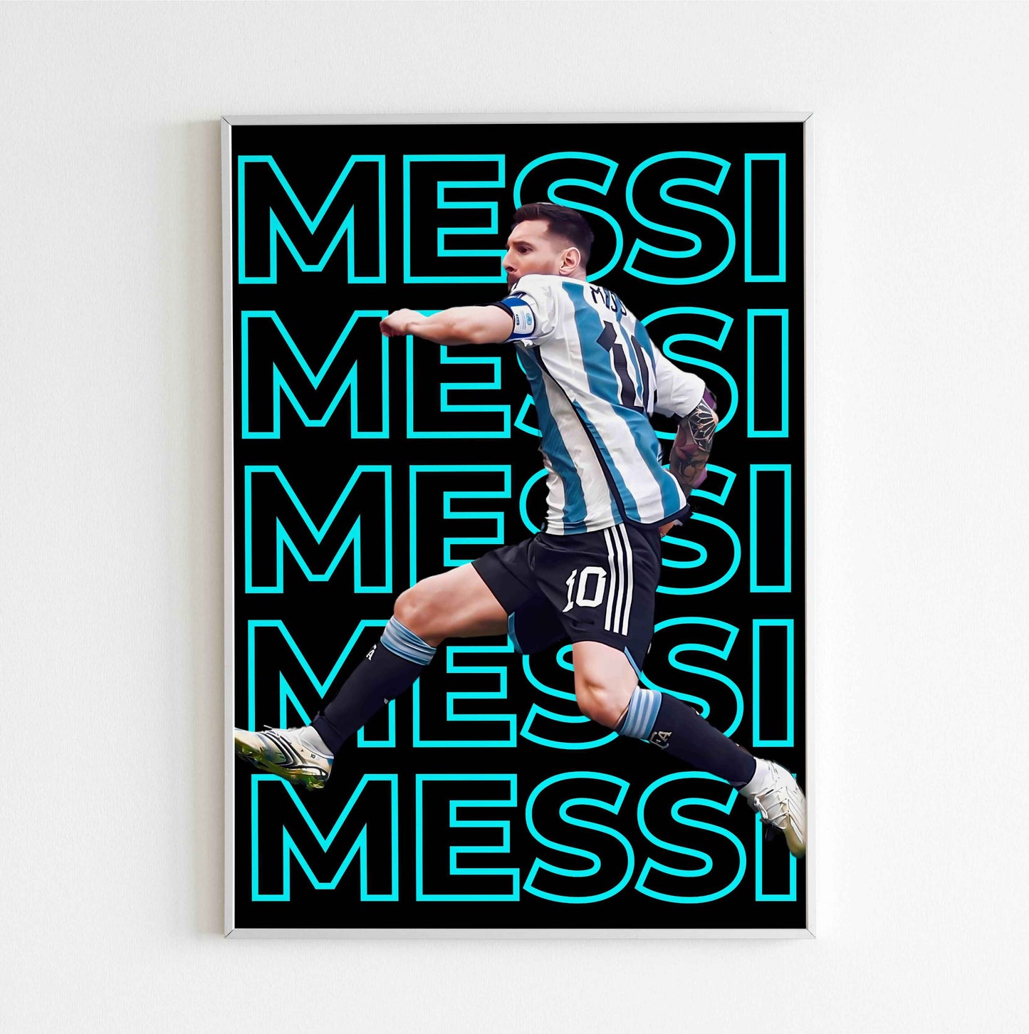 Lionel Messi poster Argentina soccer print trendy wall art
