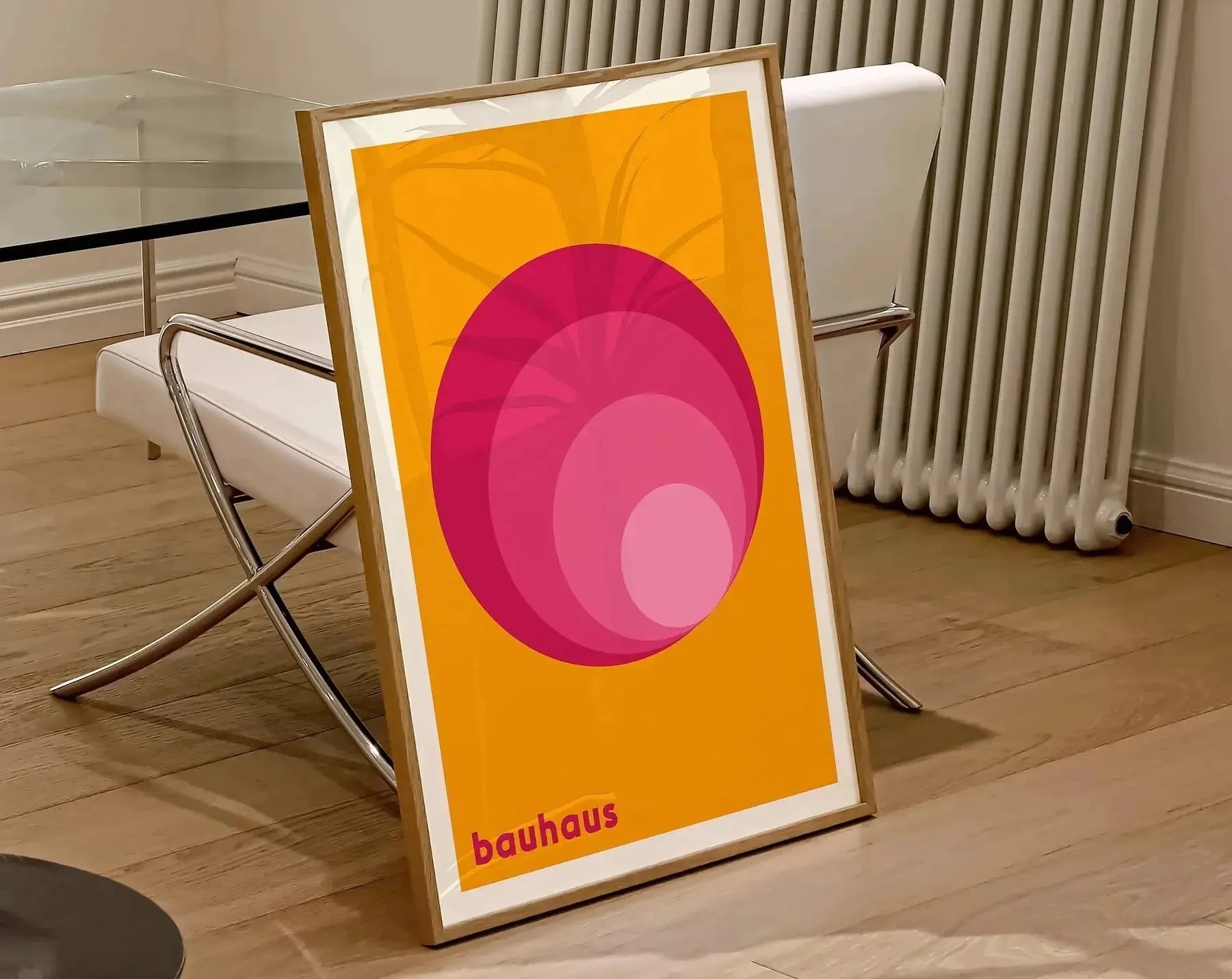 Bauhaus style abstract wall art for minimalist interior design