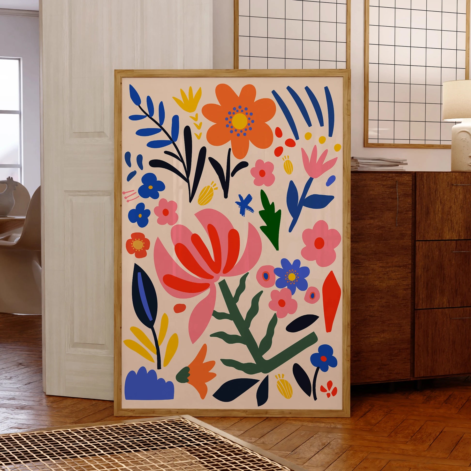 Floral canvas painting print for girls bedroom and home decoration