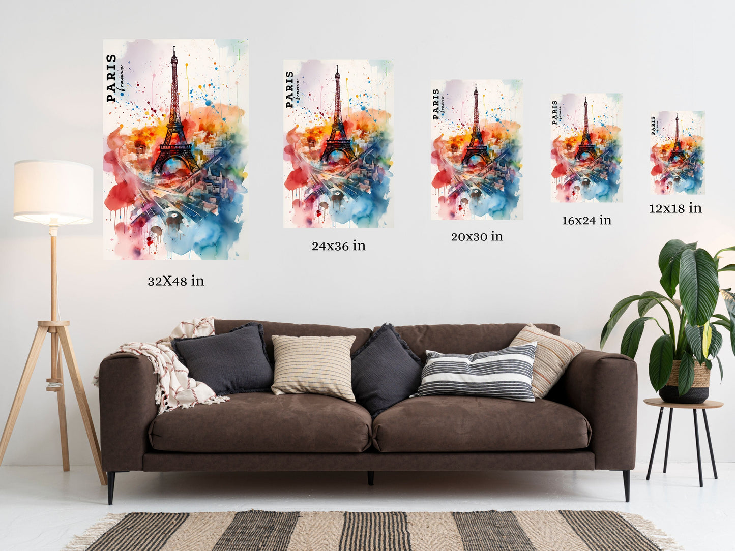 Enchanting Paris - Watercolor Print - Matte Canvas