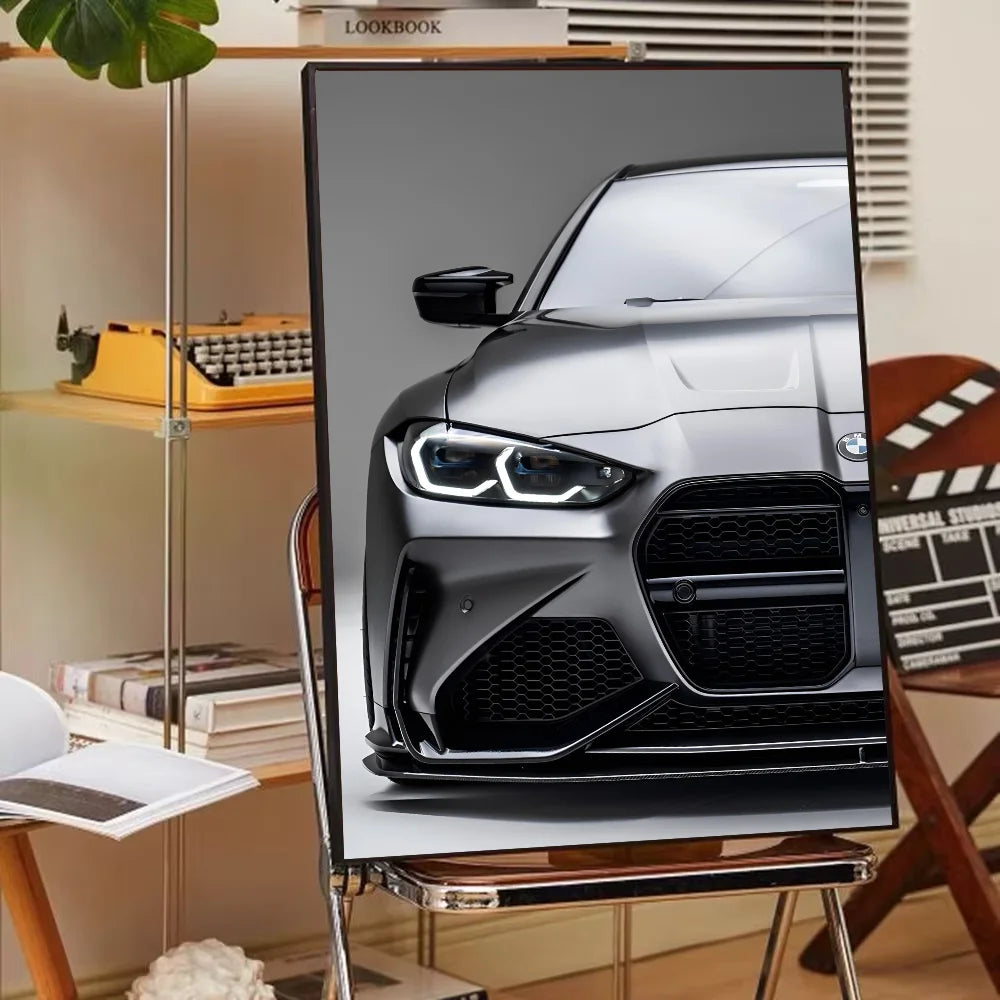 BMW M-series poster print for luxury car-inspired home decoration