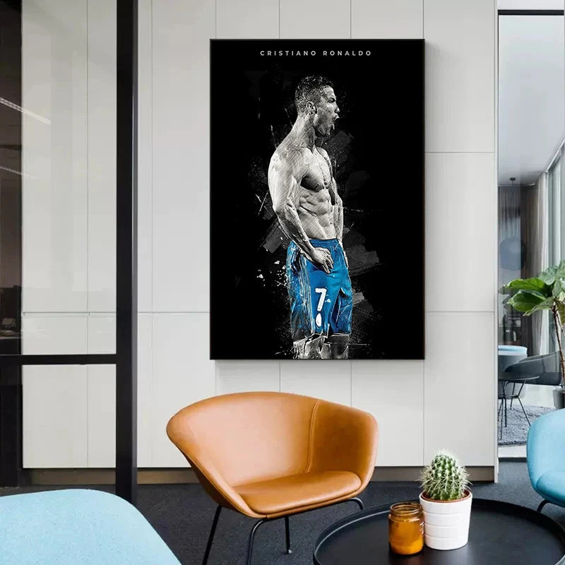 Home decor canvas poster of legendary football stars for soccer lovers