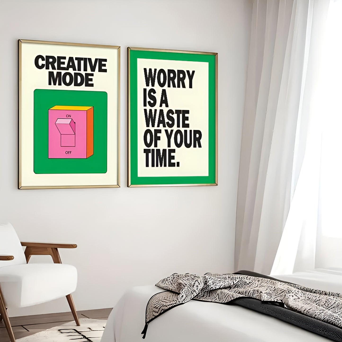 Modern Motivational Quote Canvas Print for Bedroom Wall Decoration