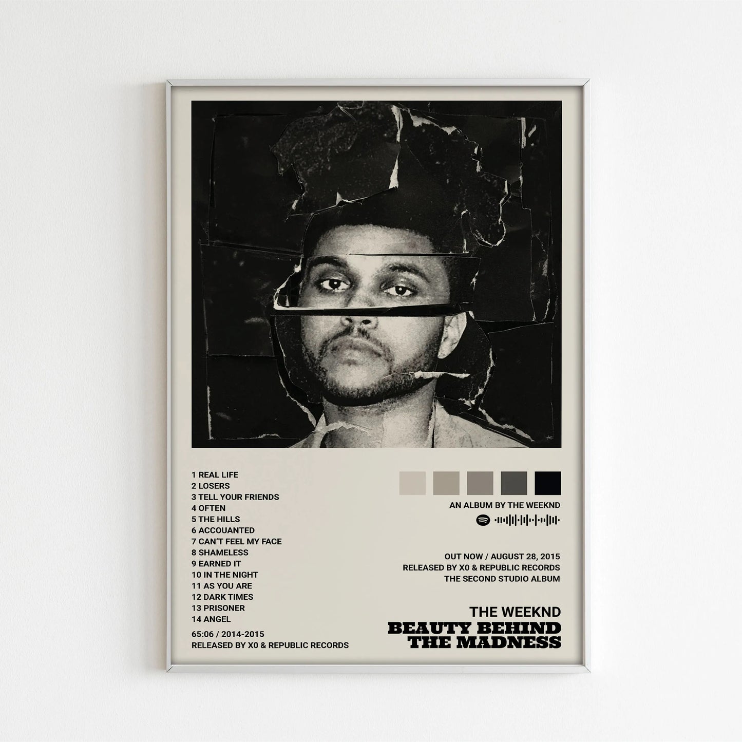 High-quality The Weeknd canvas painting for music lovers’ decor