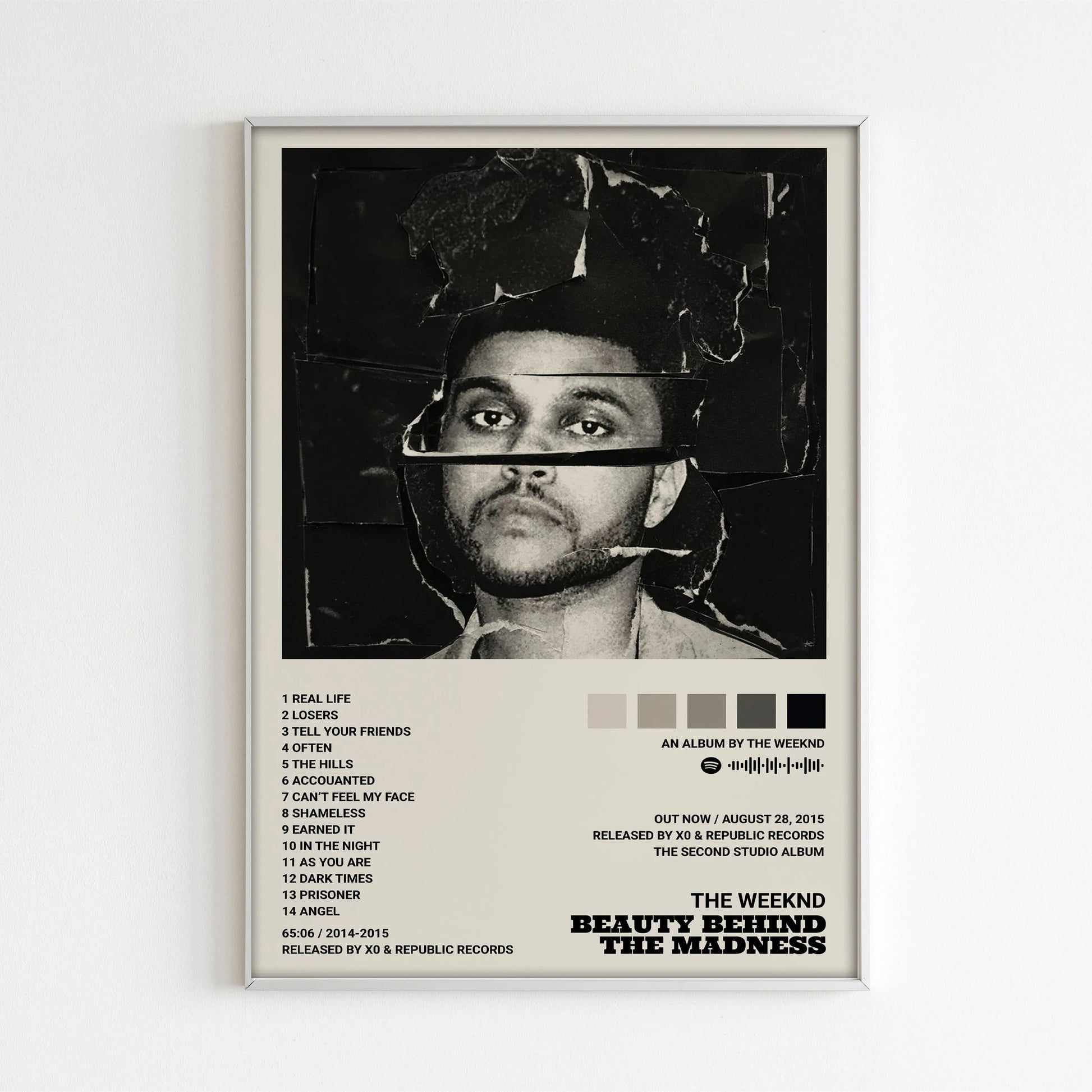 High-quality The Weeknd canvas painting for music lovers’ decor