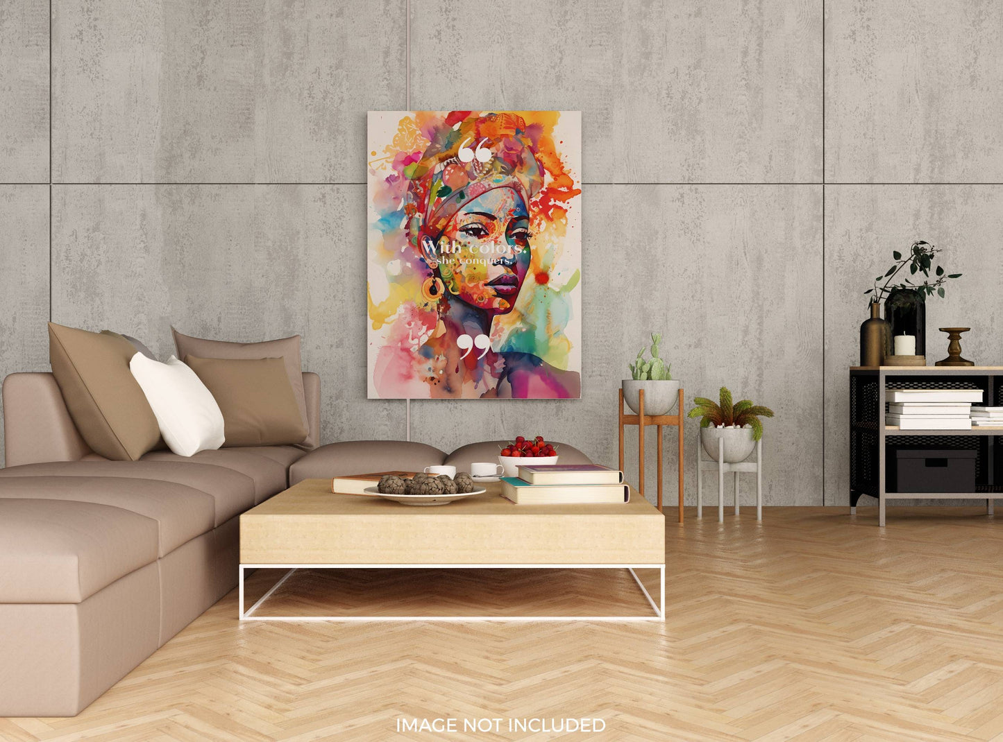 Bold and Beautiful Watercolor painting or Watercolor print - Front angle 2