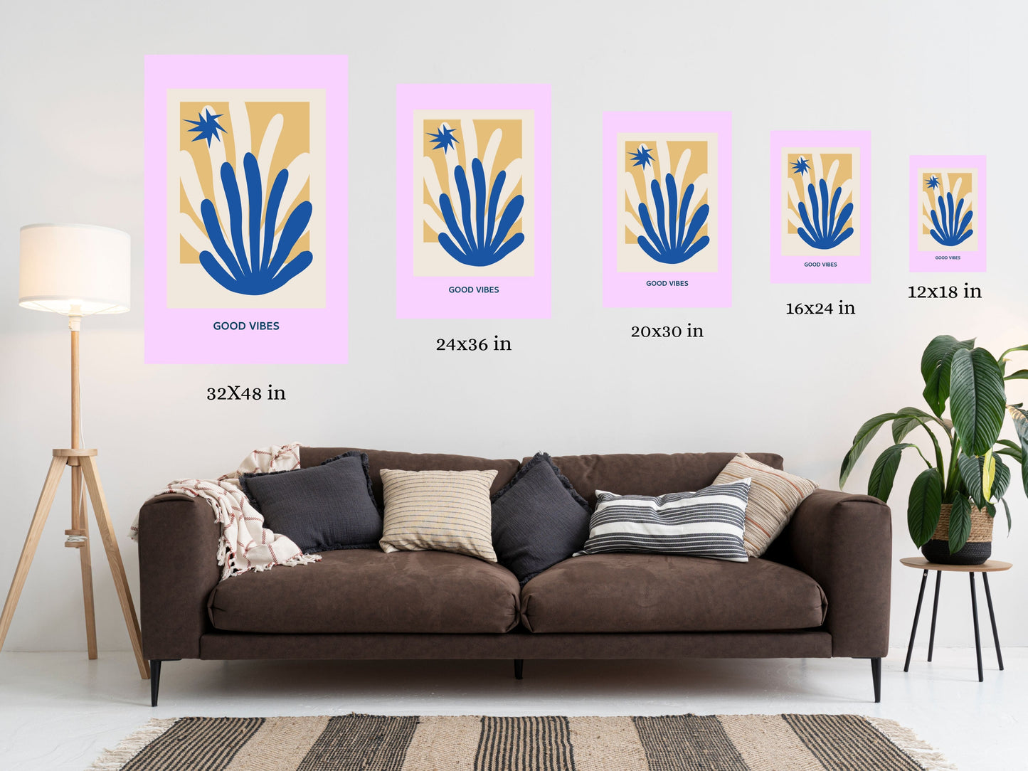 Floral Bliss: Radiating Good Vibes - Matte Canvas