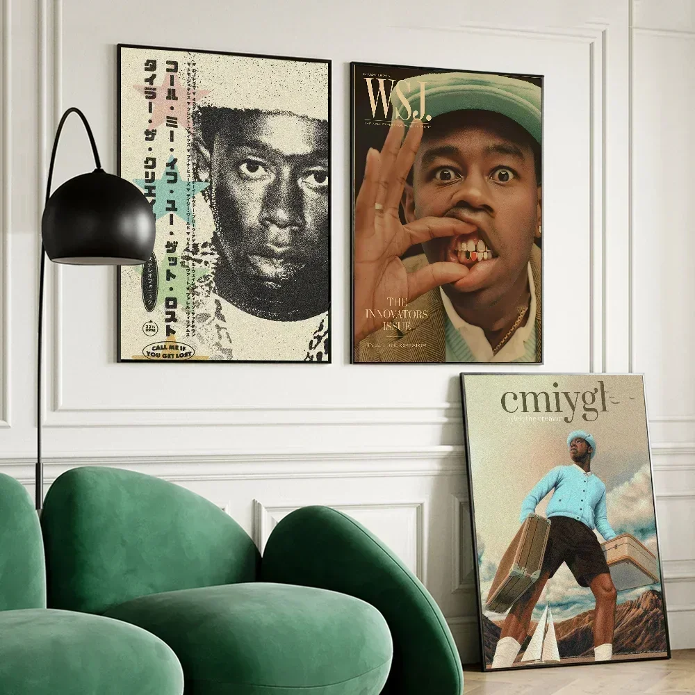 Rapper-themed wall sticker for unique living room decoration