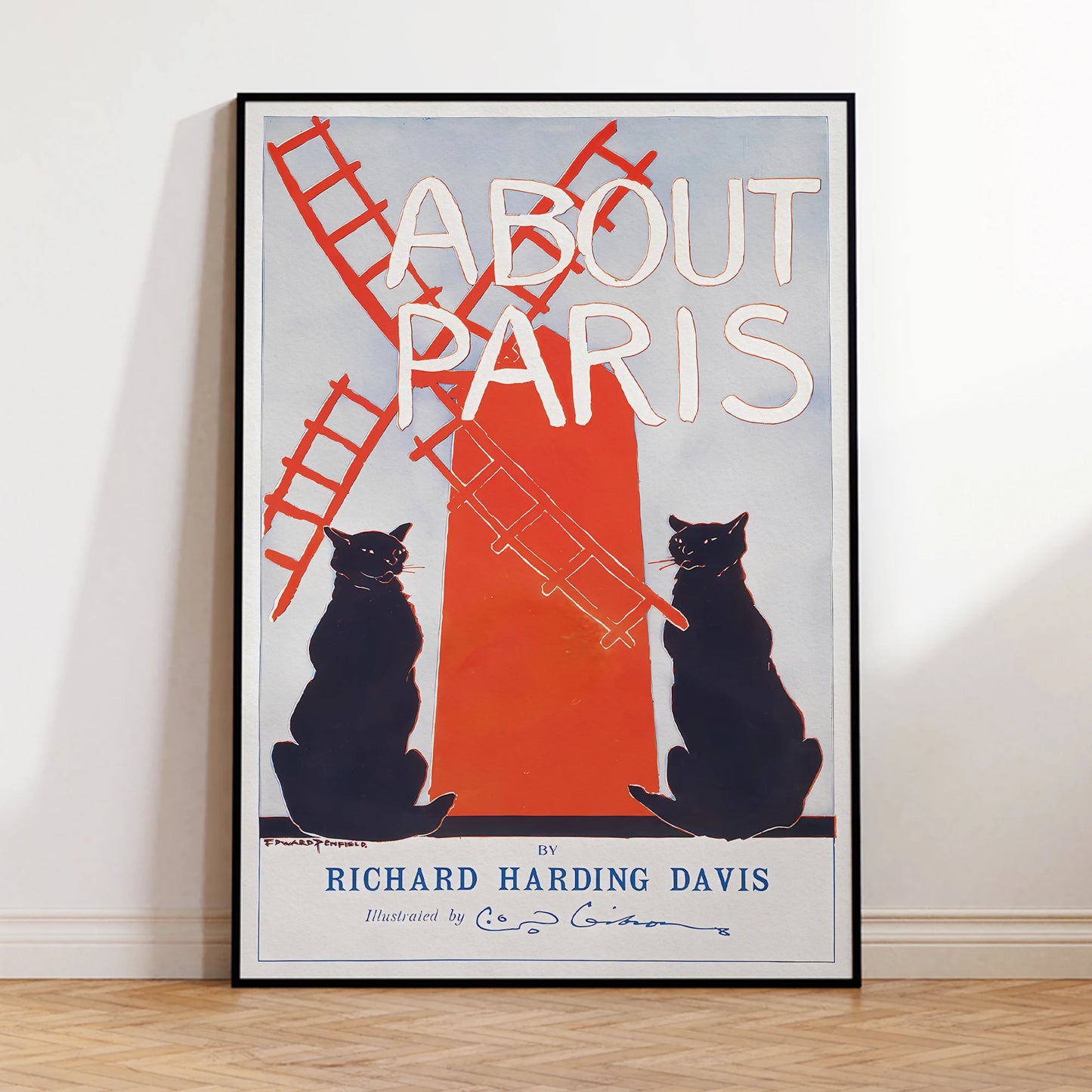 Richard Harding Davis Paris artwork for living room wall display