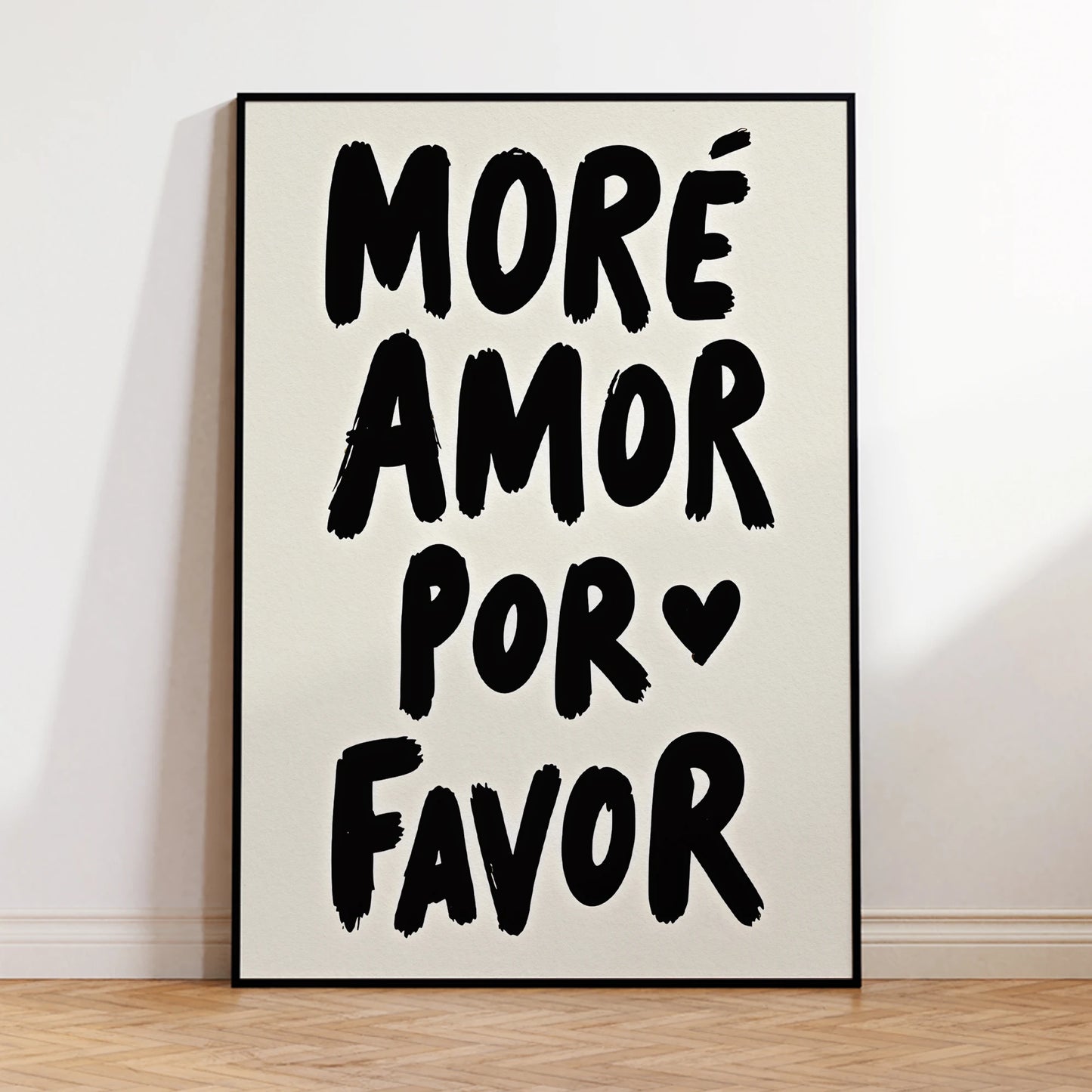 Spanish love quote art print on canvas for stylish interiors
