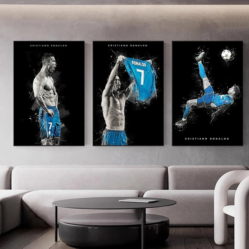 Soccer legend canvas print poster perfect for football fans and collectors