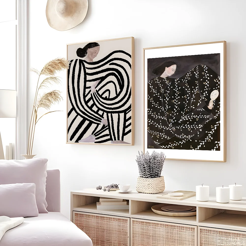 Scandinavian-inspired modern art print for bedroom and office
