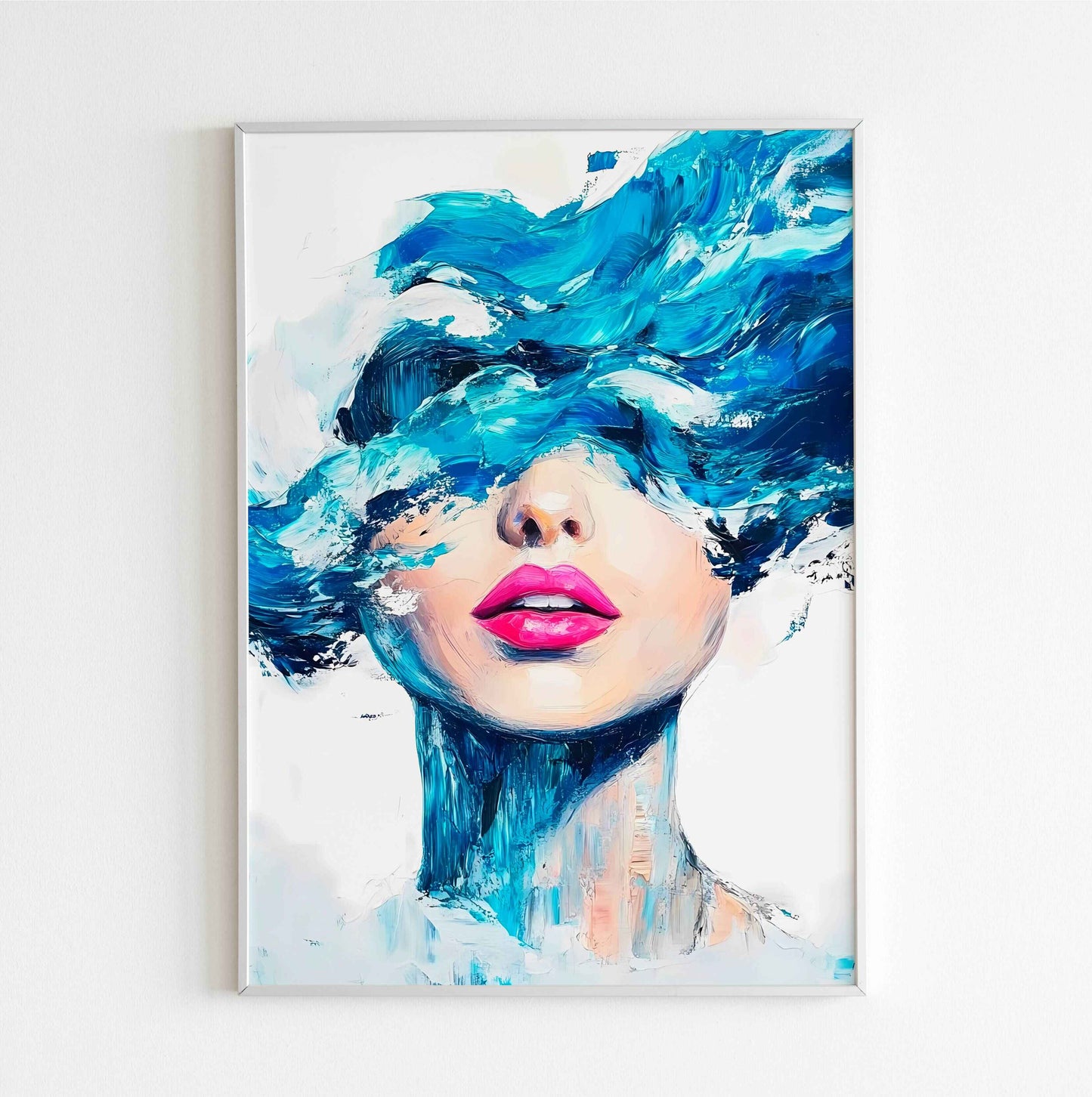 Modern abstract waveform printable art for sophisticated decor