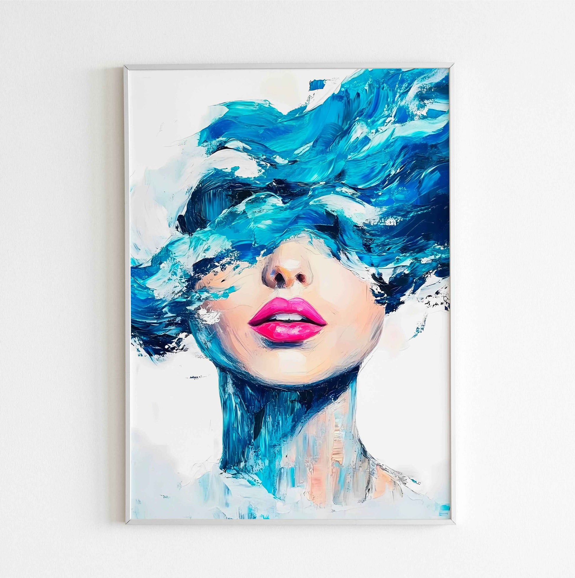 Modern abstract waveform printable art for sophisticated decor