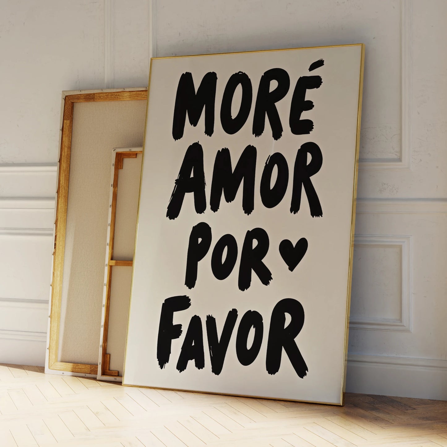 Love quote wall poster in minimalist style for living room decoration