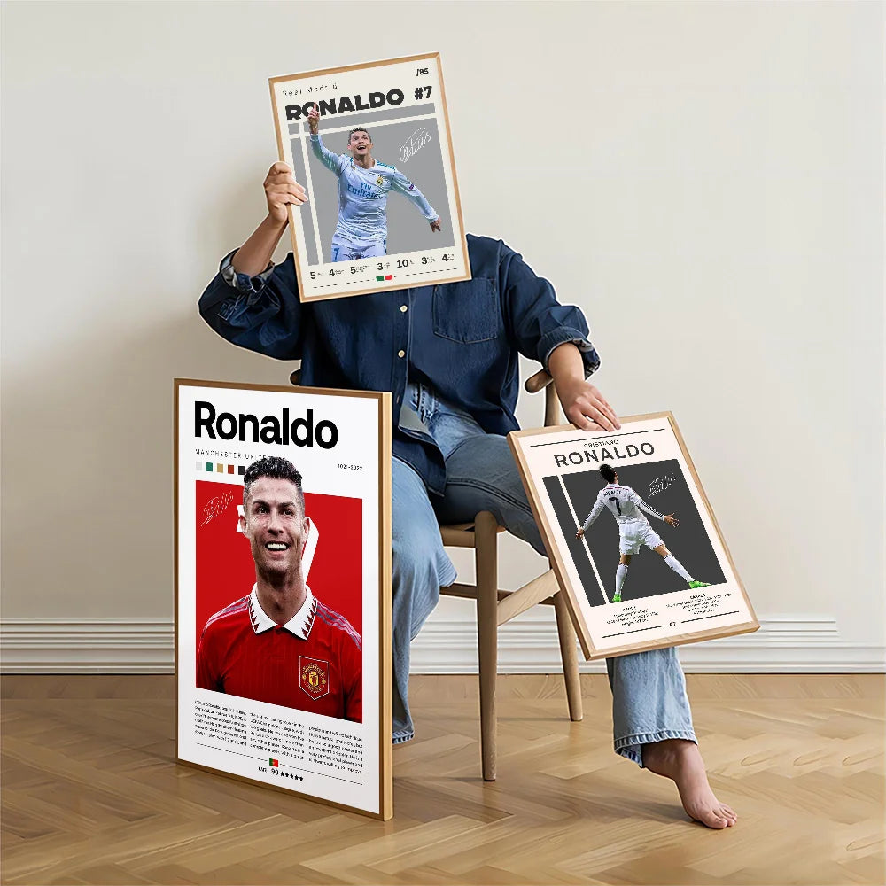Super football star CR7 anime poster for bedroom decoration