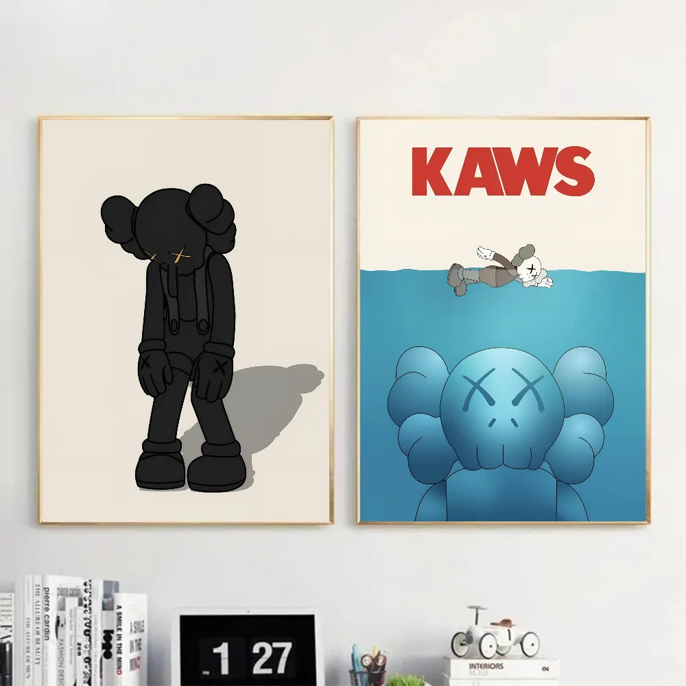 Urban-style violent teddy bear poster printed on waterproof paper