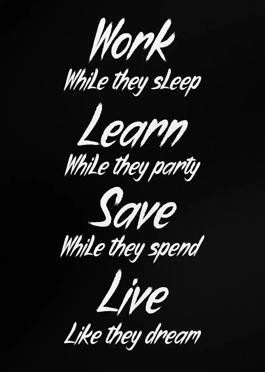 Elegant time management quote wall art with "It All Starts With a Dream" for living room.
